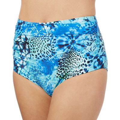 Butterfly by Matthew Williamson Blue butterfly graphic high waisted bikini bottoms
